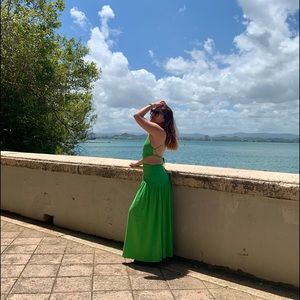 Cross Cross Lace Up Backless cut-out dress sz2